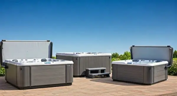 hot tub in the backyard